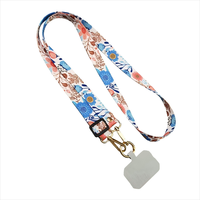 Lanière de poignet en polyester personnalisée de haute qualité, imprimée par sublimation, avec crochet pour téléphone et accessoires de porte-clés