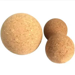 Personnalisé 80mm dia. Boule de massage de yoga en liège naturel écologique 100% Boule de yoga en liège naturel