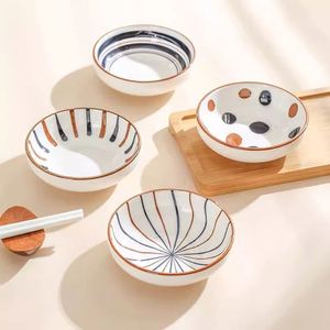 <b>Ceramic</b> Tableware Under Glaze Color Round Sauce Seasoning Dish Creative Porcelain Condiment Dish Dessert Fruit Dish - Product Image 1