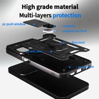 Coque de Téléphone Mobile Élégante en Plastique Rigide pour Redmi 15C 4G/5G avec Protection d'Objectif de Caméra Antichoc et Béquille