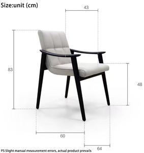 Sillón de Madera con Respaldo y Reposabrazos, Sillón Individual para Sala de Estar, Restaurantes, Dormitorio, Hotel, Balcón, Precio de Fábrica - Product Image 6