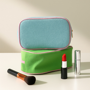 Elegante sacchetto cosmetico per le donne all'ingrosso tessuto di spugna <span class=keywords><strong>Make</strong></span> <span class=keywords><strong>up</strong></span> borsa personalizzata da viaggio borsa da toilette - Product Image 3