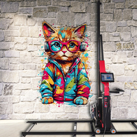 Impresora de Pared 3D para Interiores y Exteriores, Impresora UV, Máquina de Impresión de Murales, Impresora de Inyección de Tinta Automática para Murales