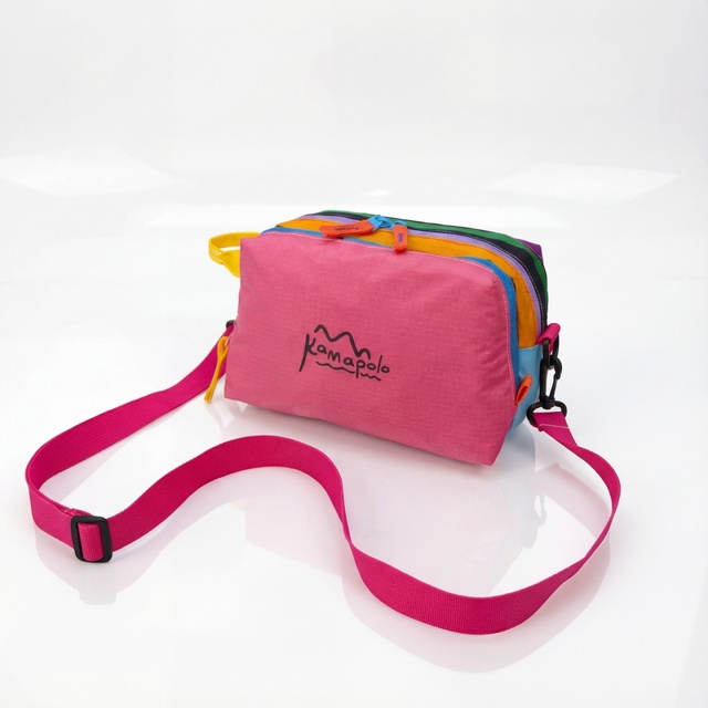 New Style Girl's Crossbody Bag Single Strap Zipper Nylon Plaid/Splicing Large Capacity Pencil Case High Appearance Student Bag