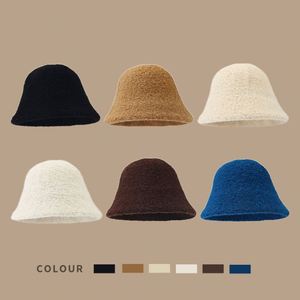หมวกบักเก็ตขนแกะอุ่นๆ สำหรับฤดูใบไม้ร่วงและฤดูหนาว ลดราคาพิเศษ ไซส์ใหญ่  ปักโลโก้ได้ตามต้องการ หมวกชาวประมงสำหรับผู้หญิงและผู้ชาย - Product Image 3