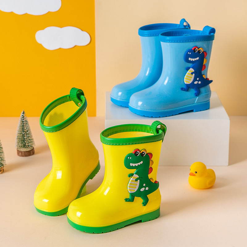 Children Rain Shoes Unicorn Rubber Rain Boots Dinosaur Toddler Waterproof Kids Pvc Water Shoes