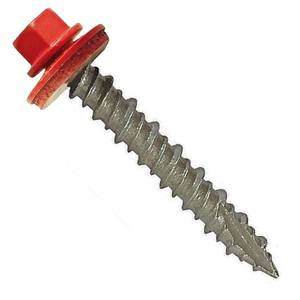 Vis autoperceuses en acier au carbone à tête <span class=keywords><strong>plate</strong></span>, zinguées, pour fixations de toiture métallique, filetage en pouces, emballage en vrac - Product Image 6