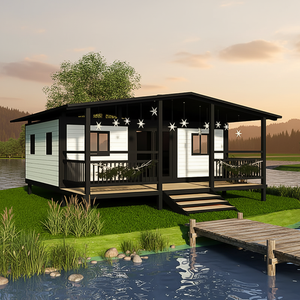 Fournisseur direct d'usine de maisons modulaires, maisons préfabriquées en acier australiennes pour micro-familles, maisons conteneurs extensibles à 2 chambres - Product Image 1