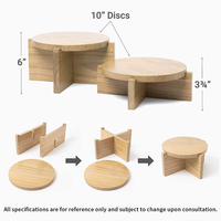 Offre Spéciale : Ensemble de supports décoratifs en bois naturel, tables surélevées, tabourets, présentoirs à niveaux, supports pour plantes et outils