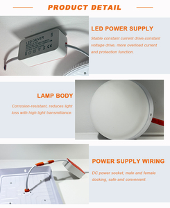 Plafonniers encastrés LED modernes à économie d'énergie 18W 24W 36W 48W 3CCT/4CCT dimmables pour chambre et usage commercial - Product Image 5