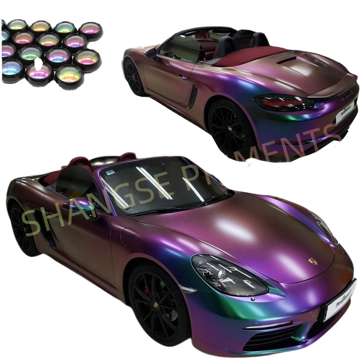 Pigment de voiture multichrome caméléon poudre de pigment de chrome pour peinture automobile/vernis à ongles/revêtement