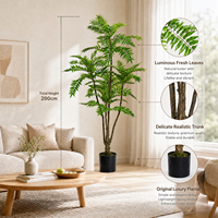 Arbre artificiel réaliste de type Toon chinois à feuilles pinnées, bonsaï de sol pour hôtels et centres commerciaux, sans entretien