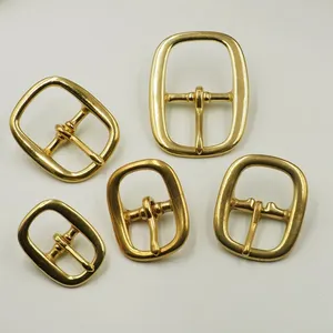 Hot Sale Leather Accessories Strap Buckle High Quality Strong Solid Brass Belt Buckle