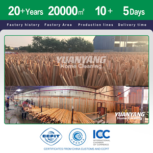 En stock, balai artisanal en bois écologique, étiquette de longueur solide personnalisée, revêtement en PVC, manche en bois enduit de PVC, moins de 1 dollar - Product Image 6