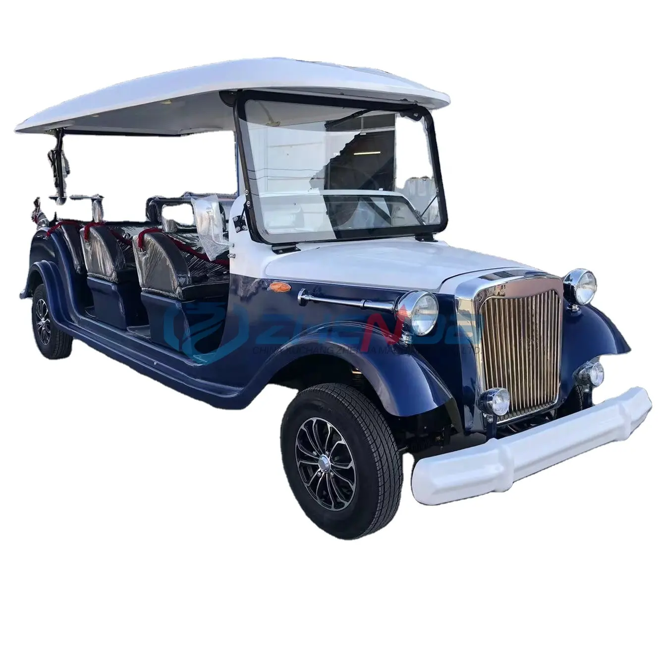 Blaue schöne atmos phä rische elektrische klassische Wagen Großhandels preis benutzer definierte Stil multifunktion ale Golf wagen Vintage Wagen
