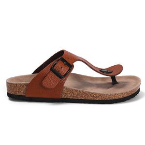 Sandalias de cuero genuino duraderas de alta calidad con plantilla de soporte de arco de corcho Bio para hombres y mujeres - Product Image 6
