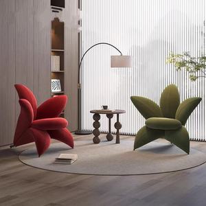 Fauteuil Lilies Petal, design italien minimaliste, <span class=keywords><strong>tendance</strong></span> créative, en tissu de forme spéciale, design haut de gamme, fauteuil de loisirs individuel pour salon - Product Image 4