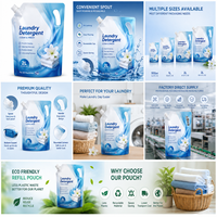 Sacs d'emballage personnalisés à faible MOQ avec logo pour savon, shampoing, lessive, liquide vaisselle et produits de lavage des mains