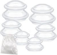 Kit de ventouses en silicone à marque privée 4/6/12 pièces – Ventouses de massage sous vide anti-cellulite pour le corps et le visage – Soins de beauté en gros