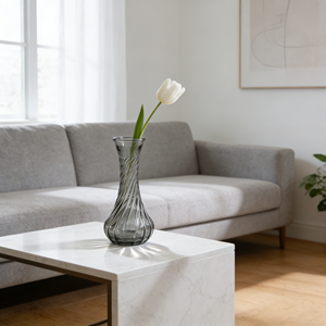 <span class=keywords><strong>Vase</strong></span> en <span class=keywords><strong>verre</strong></span> côtelé dégradé style nordique pour arrangement de pampas, décoration intérieure, centre de table de mariage, vente en gros - Product Image 3