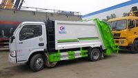 Camion compacteur manuel diesel 4x2 de 5 à 10 tonnes pour la collecte des déchets, fabriqué en Chine