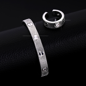 Bracelet <span class=keywords><strong>Cartier</strong></span> en zircone blanche brossée, très vendu, avec ensemble de bagues, bijoux de haute qualité pour femmes, idéal pour un cadeau de mariage - Product Image 5
