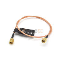 Câble coaxial RF1.13 10 cm Connecteur SMA Angle droit Type à souder Compatible UFL Alimentation d'antenne