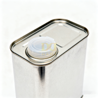 Bidon métallique carré hermétique de qualité alimentaire de 250 ml, 500 ml, 1,8 L, 2 L, 2,5 L, 3 L, 4 L, 5 L pour l'emballage d'huile d'olive liquide de qualité supérieure