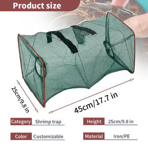 Piège à homard pliable Datao, portable et efficace, filet de pêche à ressort sans nœuds en polyéthylène - Product Image 4