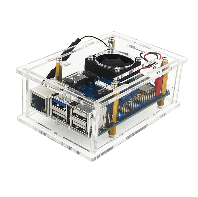 OEM Orange PI 5 Pro Maker Board A_OPI5ProCase_01 Acrylic Housing Fan Heat Sink Power Adapter Guangdong China Origin Education