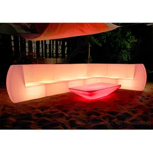 Corner And Straight Sofa Illuminated LED Couch For Creating Vip Room (Sf201)