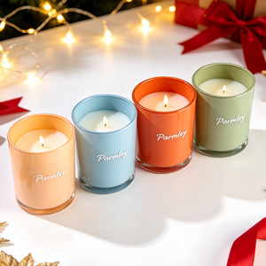 Vente en gros <span class=keywords><strong>de</strong></span> pots à bougies en verre vides, colorés par pulvérisation, 220 ml, 315 ml, 7 oz, pour cadeaux et faveurs <span class=keywords><strong>de</strong></span> mariage - Product Image 4