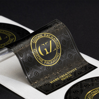 Autocollant personnalisé en vinyle imprimé feuille d'or logo découpé autocollant personnalisé étiquette cosmétique étanche UV autocollant