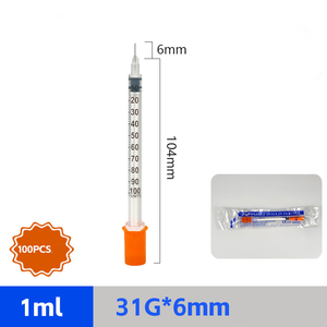 Seringue à insuline médicale de 0,3 ml avec <span class=keywords><strong>aiguille</strong></span>, seringues de calibre 29G/30G/31, 5/16 pouces, 100U, 50U, 30U, utilisable pour les animaux de compagnie - Product Image 5