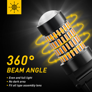 AUXITO ฟูล 360 °   หลอดไฟ LED รุ่น Beam 102H Series 3157 6000K แสงสีขาว สำหรับไฟเบรก ไฟเลี้ยว ไฟถอยหลัง หลายโหมด - Product Image 4