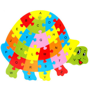 Puzzle 3D in Legno <span class=keywords><strong>per</strong></span> <span class=keywords><strong>Bambini</strong></span> con Animali Cartoon, Numeri e Alfabeto, Gioco Educativo Montessori - Product Image 4