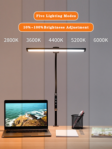 Lampe de table flexible à col de <span class=keywords><strong>cygne</strong></span> simple, réglable par pince/base, LED sans scintillement, télécommande tactile, veilleuse moderne - Product Image 2