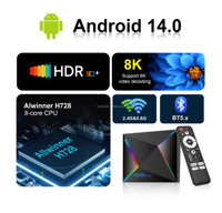 Boîtier TV Android 14 Mortal R69 Plus H728 WiFi 6 8K UHD IPTV NF OTT Lecteur multimédia en streaming Boîtier TV intelligent