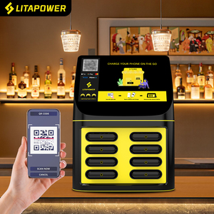 Bornes de recharge de téléphones portables, partage de batteries externes, 8 emplacements avec écran LCD, distributeur automatique de batteries, <span class=keywords><strong>location</strong></span> de chargeurs portables - Product Image 1