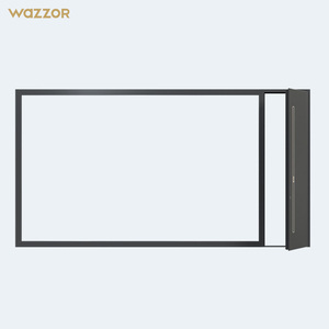 Wazzor American <strong>Design</strong> Double Solid Security <strong>Doors</strong> Large Exterior Entrance for House Front Aluminum Alloy With Finished Surface - Product Image 1