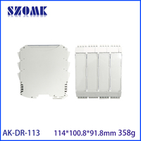 Boîtier en plastique nylon PA66 114*100.8*91.8mm pour montage sur rail DIN, module d'interface, système de distribution, panneau de contrôle et de surveillance
