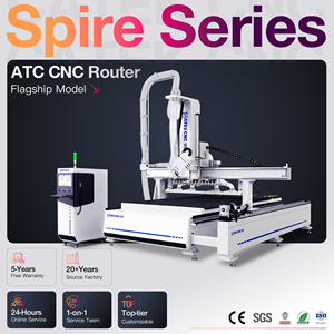 Macchina CNC <span class=keywords><strong>per</strong></span> incisione e nesting ATC ad alta precisione, modello 2130, con rotazione del mandrino e <span class=keywords><strong>aspiratore</strong></span> a impulsi <span class=keywords><strong>per</strong></span> l'industria del mobile - Product Image 2