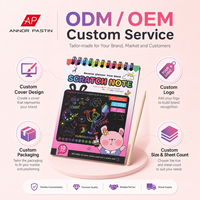 Kit de Dibujo y Manualidades AP Mini Scratch Note, Papel para Rascar Personalizado, Papel para Rascar Arcoíris