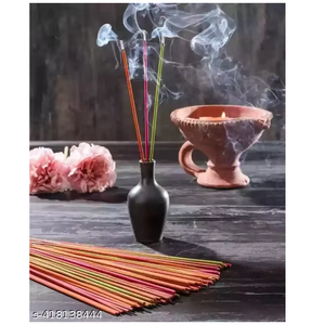 Bâton d'encens en bois d'agar non parfumé de 13 pouces avec parfum de rose et de menthe Agarbatti en bois brut naturel emballé - Product Image 4