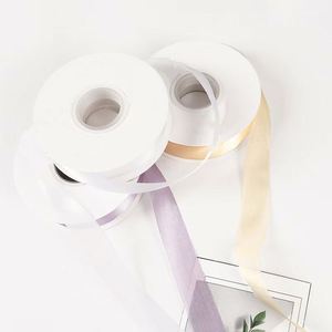 Ruban en soie, ruban décoratif pour cadeau, bouquet de mariage, emballage de boîte cadeau, fournitures d'emballage - Product Image 5