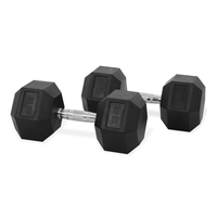 Lot de haltères de gym en gros de 5 kg à 60 kg, poids hexagonaux classiques à tête fixe avec poignée droite CNC pour athlètes et haltérophiles