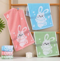 Toallas de Baño Absorbentes de Algodón para Niños Longren - Tamaño Pequeño para Jardín de Infancia y Uso Doméstico, Toallas de Mano para Bebés con Técnica Jacquard