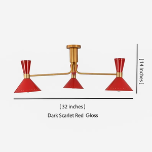 Lámpara Colgante de Latón de 3 Luces, Estilo Moderno de Mediados de Siglo, con Diseño Retro para Sala de Estar o Comedor - Product Image 2