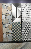 600x1200mm Rétro Japonais Motif Floral Carrelage En Porcelaine Mat 20mm Épaisseur pour Salle De Bains Extérieure Salon Mur et Hall