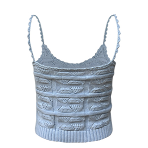 Camiseta de punto con cuello en V para mujer nueva personalizada - Product Image 2